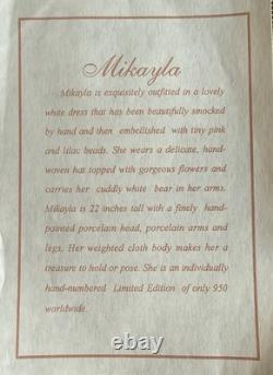 Nouvelle poupée en édition limitée Vntg Pauline Mikayla22 en porcelaine n° 618 sur 950