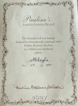 Nouvelle poupée en édition limitée Vntg Pauline Mikayla22 en porcelaine n° 618 sur 950