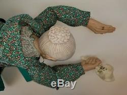 Papy Grandma Porcelain Dolls Oshkosh Salopette John Deere Chapeau Vintage Rare