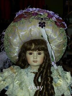 Pat Loveless 20 Inch Antique Reproduction Française Jumeau Doll Crystal Blue Ice