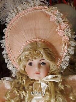 Pat Loveless Antique Pink Reproduction Bru Jne 36in Victorian Bebe Porcelaine