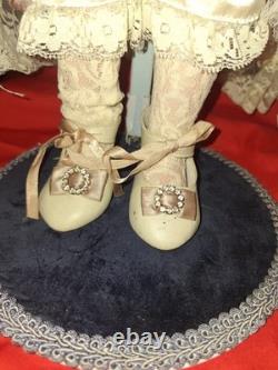 Pat Loveless Bebe Bru Rose et Pêche Poupée Antique Reproduction 22 Vintage 1996