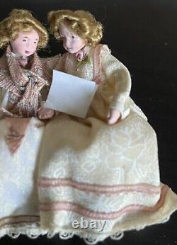 Porcelaine Victorienne Vintage Fait À La Main Poupées Femelles Dollhouse Miniatures