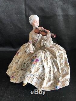 Porodain Capodimonte, Collezione Fabris, Poupée Figurine Vintage Lady Violoniste
