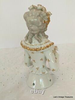 Poupée Antique De Pincushion, Demi-poupée, Allemagne, Poupée Miniature De Porcelaine, Figurine