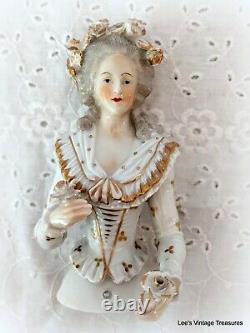 Poupée Antique De Pincushion, Demi-poupée, Allemagne, Poupée Miniature De Porcelaine, Figurine