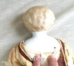 Poupée Antique De Porcelaine, Cheveux Blonds Moulés De Mary De Haute Terre, Peint À La Main 17 #5