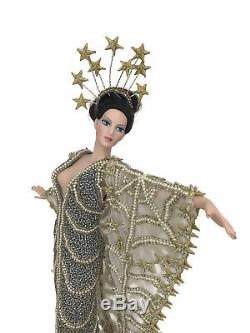 Poupée Barbie En Porcelaine Édition Limitée 1993 De Mattel Erte Stardust Sur Support