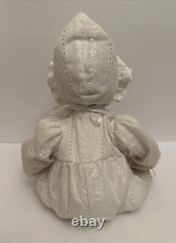 Poupée Bébé Vintage en Porcelaine Susan Wakeen 1990, 876/1000, Candy avec Bavoir & Barboteuse