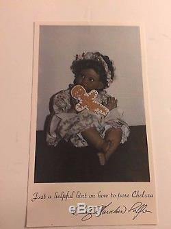 Poupée De Bébé De Collection De Porcelaine Afro-américaine Vintage Designer Coa