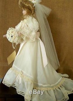 Poupée De Mariée En Porcelaine Isabel Vintage Classique Gibson Girl Par Gambina Series7512