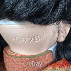 Poupée Ichimatsu traditionnelle japonaise vintage 16 pouces en kimono en porcelaine bisque debout