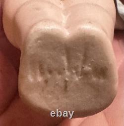 Poupée Kewpie en biscuit signée Rose O'Neill vintage 5 pouces, ailes bleues, porcelaine antique