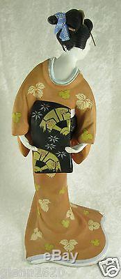 Poupée Kimono Hakata Mimasu Geisha En Porcelaine Japonaise 13x7x7 Pouces Vintage