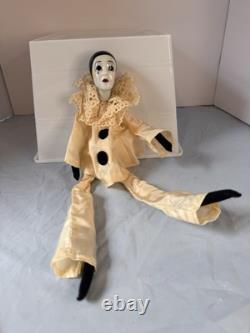 Poupée Pierrot Vintage Française Type Boudoir Tête en Porcelaine Corps en Corde Voir Photos