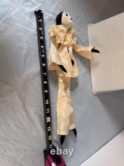 Poupée Pierrot Vintage Française Type Boudoir Tête en Porcelaine Corps en Corde Voir Photos