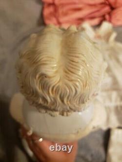 Poupée Tête Allemande Hertwig Blonde Chine Antique/vintage Avec Corps Doux 18
