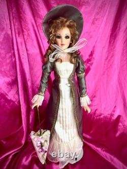 Poupée Vintage ALBERON Collection Christopher Paul 20.5 Dame Victorienne & Parasol