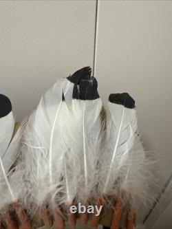 Poupée amérindienne en porcelaine vintage de 4 pieds avec une maison pour canard, héritage numéroté en édition limitée