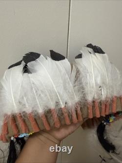 Poupée amérindienne en porcelaine vintage de 4 pieds avec une maison pour canard, héritage numéroté en édition limitée