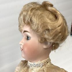 Poupée ancienne Kestner 162 Lady Gibson Girl corps articulé 16 originale en plâtre