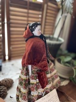 Poupée ancienne à tête en porcelaine de style Adelina Patti 12,5, bottines élégantes, rare tête des années 1860