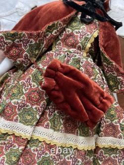 Poupée ancienne à tête en porcelaine de style Adelina Patti 12,5, bottines élégantes, rare tête des années 1860