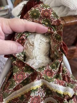 Poupée ancienne à tête en porcelaine de style Adelina Patti 12,5, bottines élégantes, rare tête des années 1860