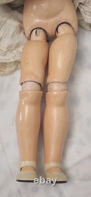 Poupée ancienne allemande en biscuit Kley & Hahn Walkure n° 250, 4¾, 25 pouces, yeux dormeurs bleus et dents