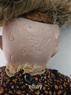 Poupée ancienne vintage en porcelaine ALLEMAGNE 1800s originale 22 GRANDE