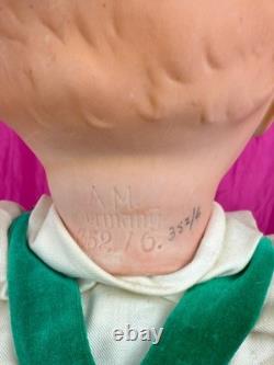 Poupée antique ARMAND MARSEILLE #352/6 Bébé garçon en biscuit à dôme solide c 1910s 20 RARE