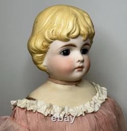 Poupée antique en parian Simon & Halbig ABG avec rares yeux en verre marron 20