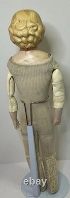 Poupée antique en parian Simon & Halbig ABG avec rares yeux en verre marron 20