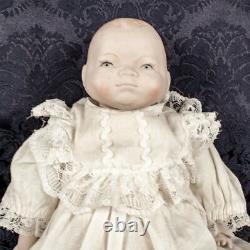 Poupée bébé caucasienne en bisque française antique faite à la main, de 1922, taille 14 L x 8 l