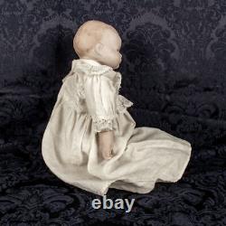Poupée bébé caucasienne en bisque française antique faite à la main, de 1922, taille 14 L x 8 l