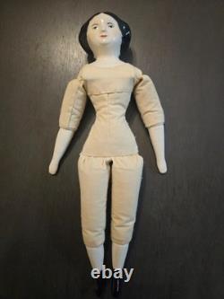 Poupée chinoise antique 12,5 (excellente) avec tenue complète, tête et membres en porcelaine