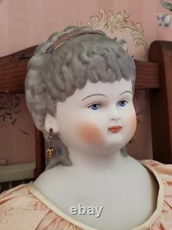 Poupée d'artiste antique Emma Clear en bisque Parian 1948 Vintage 23 avec vêtements d'origine