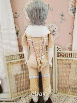 Poupée d'artiste antique Emma Clear en bisque Parian 1948 Vintage 23 avec vêtements d'origine