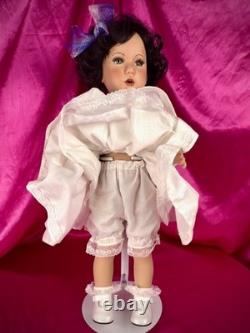 Poupée d'artiste en bisque vintage OOAK Pamela EMMY CHEN Expressions yeux verts en verre