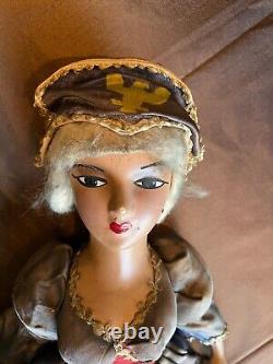 Poupée de Boudoir Vintage Porcelaine 29 Pouces Livraison Prioritaire Gratuite
