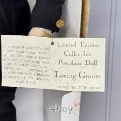 Poupée de Mariage en Porcelaine Vintage LOVING GROOM Show Stoppers Florence Maranuk LE565
