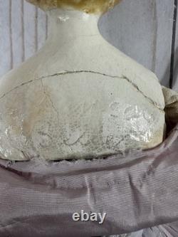 Poupée de boudoir vintage à tête en porcelaine, 15, fin des années 1800