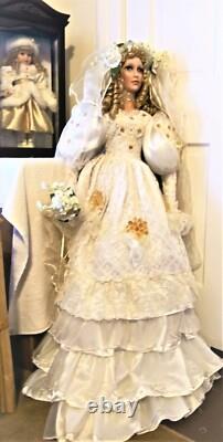 Poupée de collection Ashley Belle Bride rare vintage de 42 pouces de hauteur, superbe pièce  
<br/> 