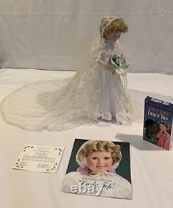 Poupée de collection en porcelaine Shirley Temple Curly Top Bride 17 de Danbury Mint & VHS