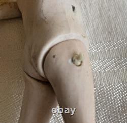 Poupée de maison de poupée Kestner 4-1/2 en bisque porcelaine 184.3 Allemagne blonde bottes jaunes