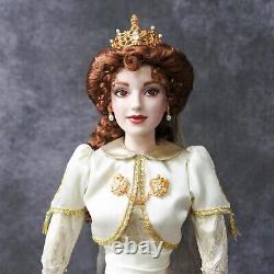 Poupée de porcelaine de la mariée d'automne Sonya Faberge de Vintage 1998 Franklin Mint Heirloom