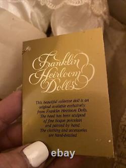 Poupée de porcelaine héritage Franklin en ensemble de mariage vintage