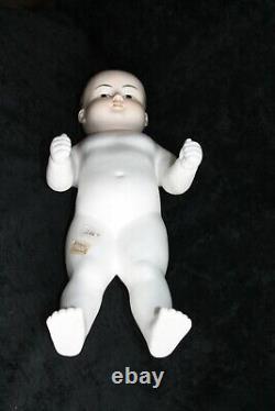 Poupée de porcelaine peinte à la main L? K Vtg Frozen Charlotte de 12½ pouces de haut, morte vivante