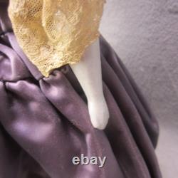 Poupée en Porcelaine Blonde Antique Tête de Chinois Orange Bottes Réparées Allemande Bas Front 13