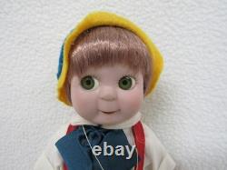 Poupée en Porcelaine Pinocchio Vintage Petite Articulée RARE Yeux Googly